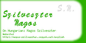 szilveszter magos business card